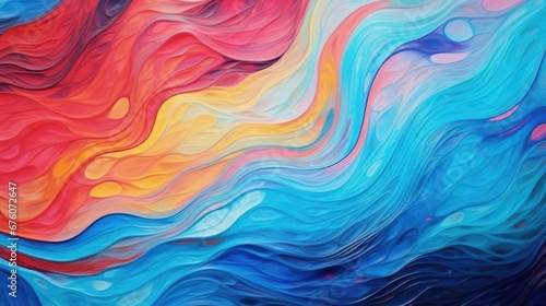 Abstract marbled acrylic paint ink painted waves painting texture colorful background banner Bold colors color swirls waves 