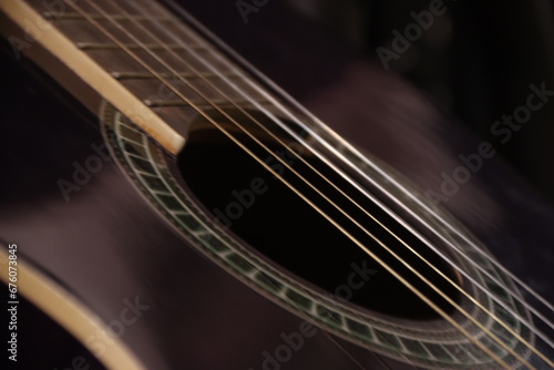 acoustic guitar close up