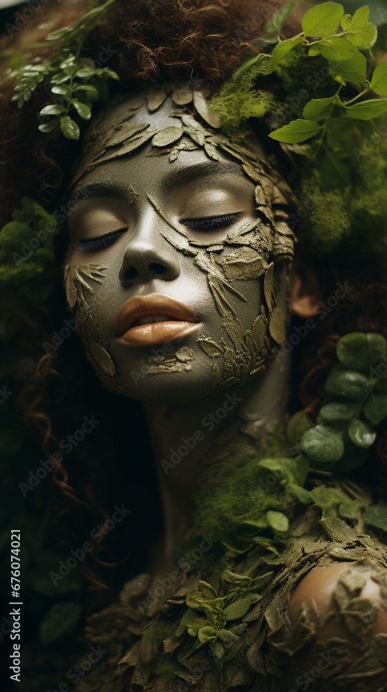 Obraz premium artistic earthy makeup