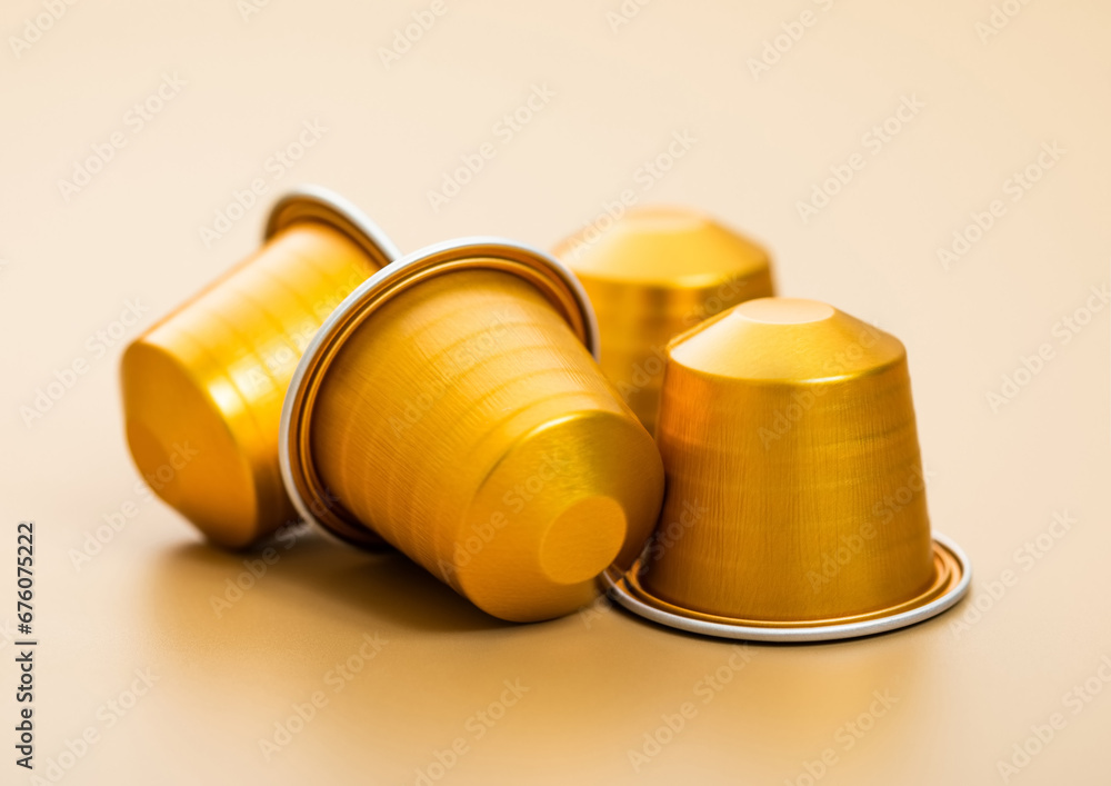 Macro aluminium coffee capsules pods for machine. Macro aluminium coffee capsules pods for machine.