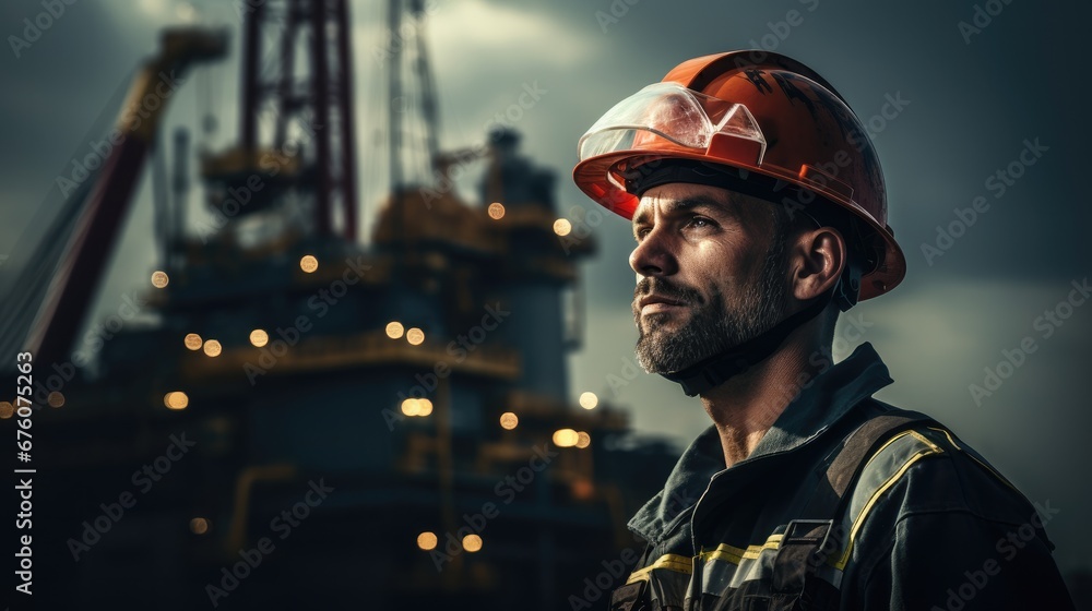Engineer Technician work at remote oil drilling rig. Engineer Technician work at remote oil drilling rig.