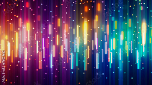 abstract background with colorful lines and sparkles.