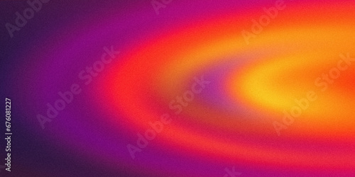Abstract grainy background vortex swirl vibrant purple red yellow orange color noise texture banner
