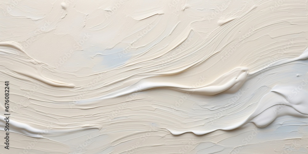 Generative AI, Closeup of impasto abstract rough white art painting texture	
 - obrazy, fototapety, plakaty 