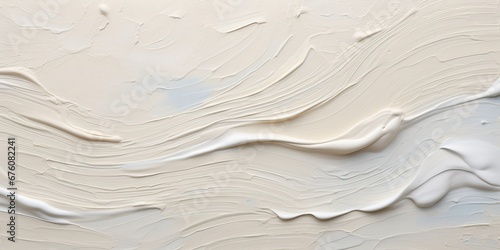 Plakat Generative AI, Closeup of impasto abstract rough white art painting texture 