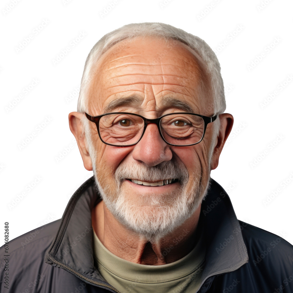 a happy older man smiling for the camera isolated. a happy older man smiling for the camera isolated.