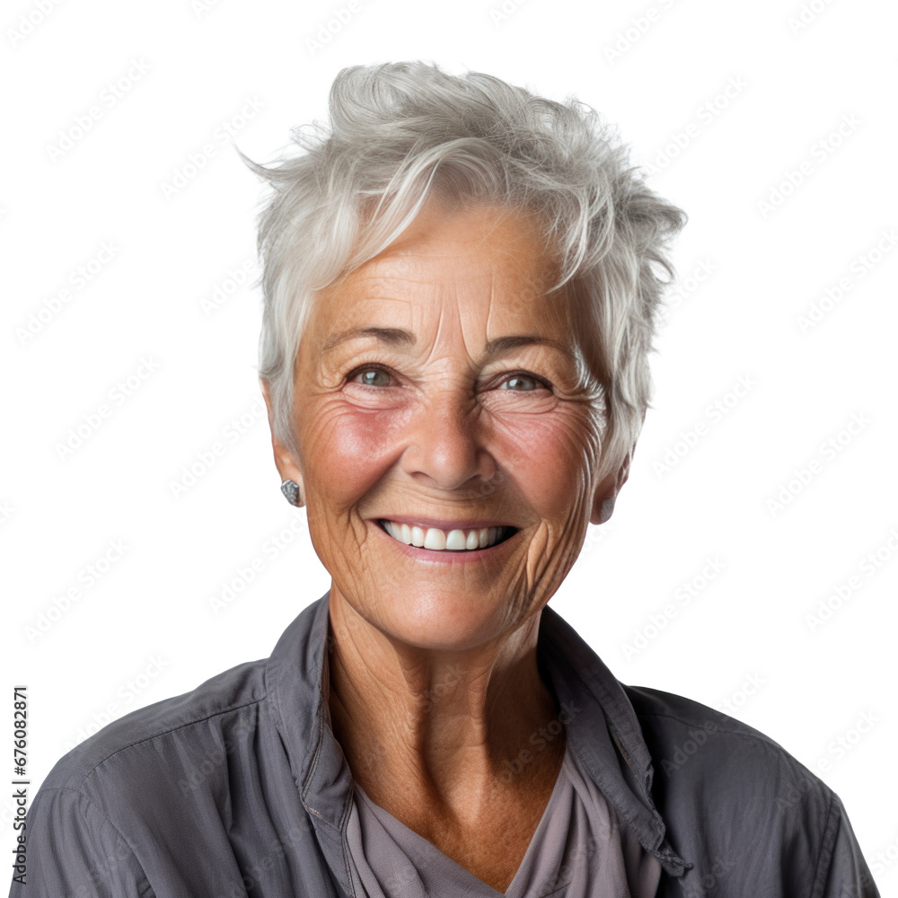 an older woman wearing a white shirt. an older woman wearing a white shirt.