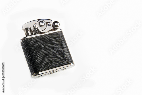 Classic style lighter, lighter isolated on white background with space for your text or design, lifestyle concept
