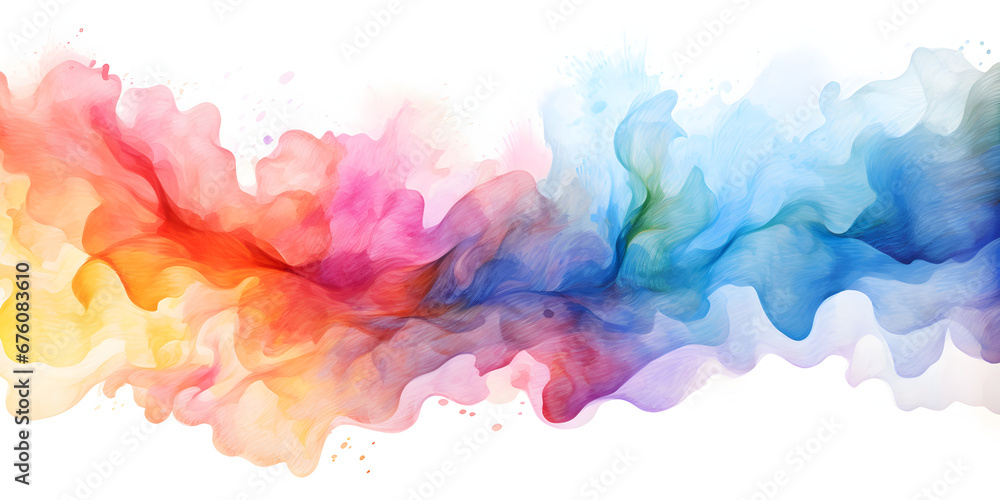Watercolor colorful smooth abstract background
