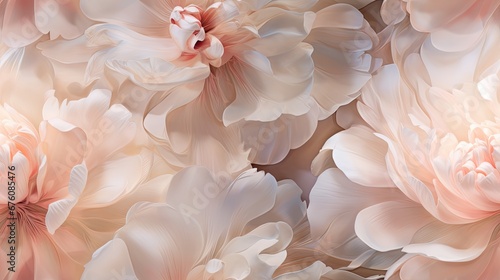  a close up of a bunch of flowers with pink and white flowers in the middle of the picture and a pink and white flower in the middle of the picture.  generative ai © Anna