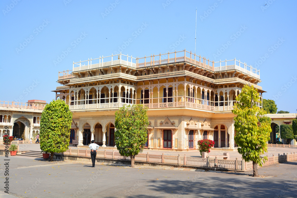 Fototapeta premium City Palace, Jaipur was established at the same time as the city of Jaipur, by Maharaja Sawai Jai Singh II, who moved his court to Jaipur from Amber, in 1727