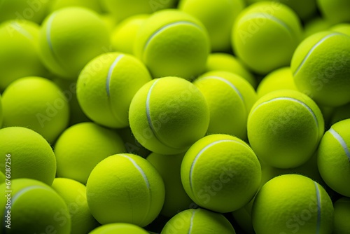Vibrant tennis balls pattern background   brand new tennis balls assortment for captivating backdrop © Ilja