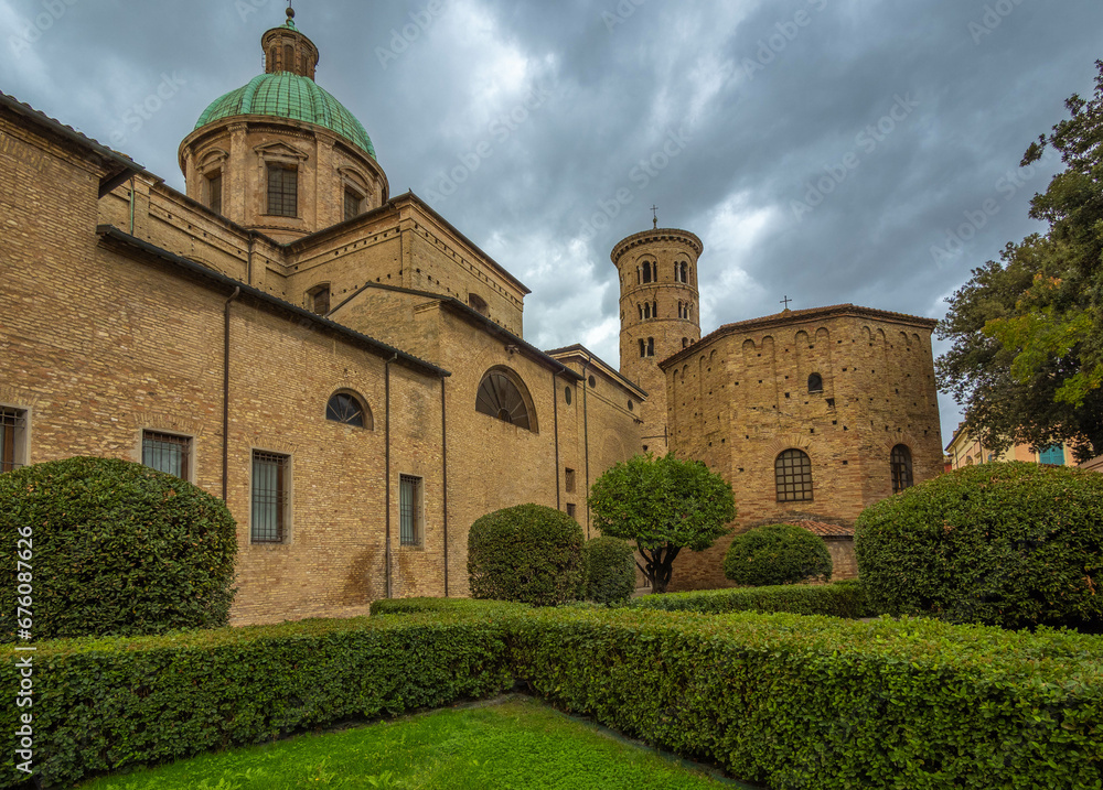 Exterior of the Cathedral of Ravenna, Emilia-Romagna, Northern Italy.