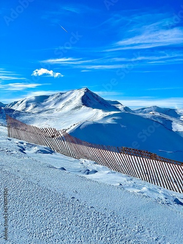 snow covered mountains