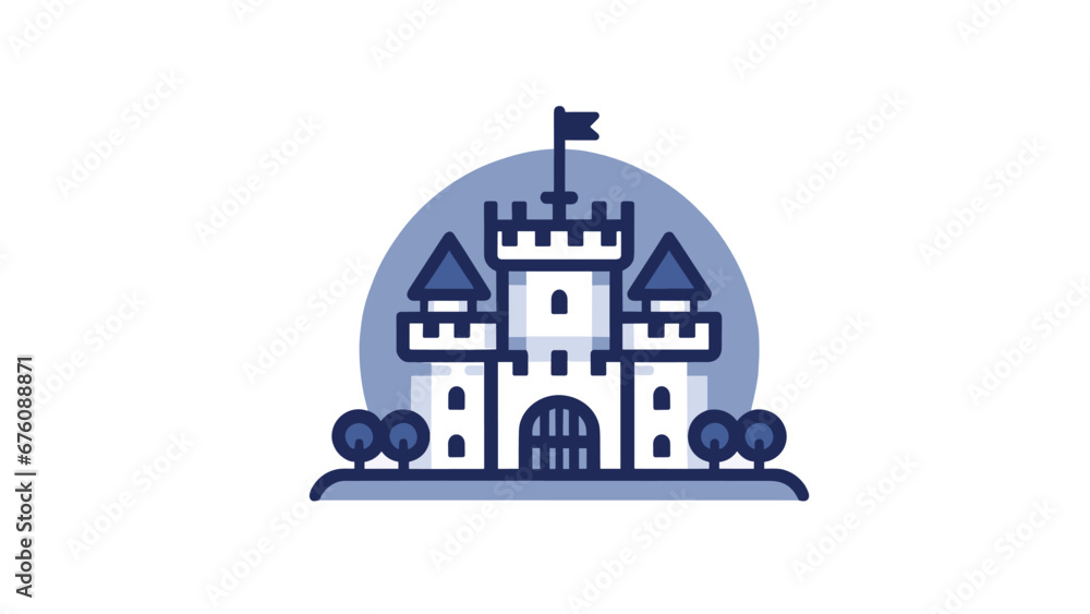 Stylized Castle Vector Illustration Stylized Castle Vector Illustration