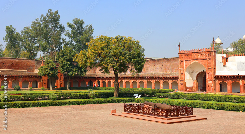 Agra Fort is a historical fort in the city of Agra and also known as Agra's Black Fort. Built by the Mughal emperor Akbar in 1565 and completed in 1573 Agra Fort is a historical fort in the city of Agra and also known as Agra's Black Fort. Built by the Mughal emperor Akbar in 1565 and completed in 1573