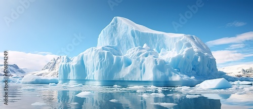 View of iceberg with beautiful transparent sea © DZMITRY