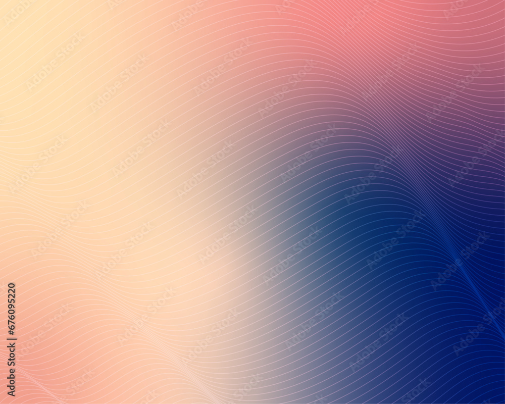 Blue and orange gradient background with geometric lines