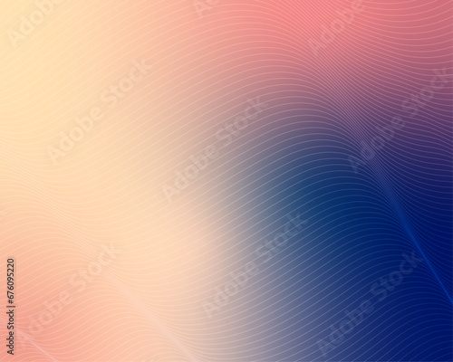 Blue and orange gradient background with geometric lines photo