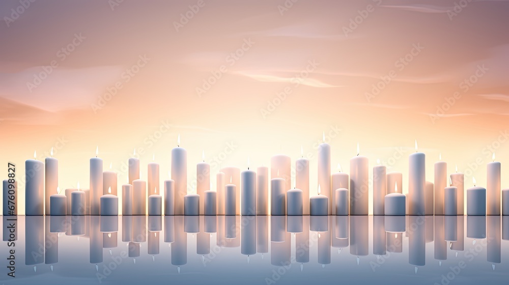  an image of a city skyline with skyscrapers in the foreground and water reflecting on the surface of the water.  generative ai