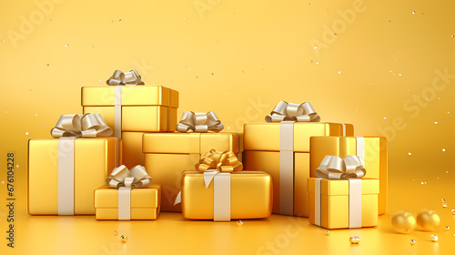 christmas wallpaper with presents and christmas balls