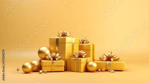 christmas wallpaper with presents and christmas balls