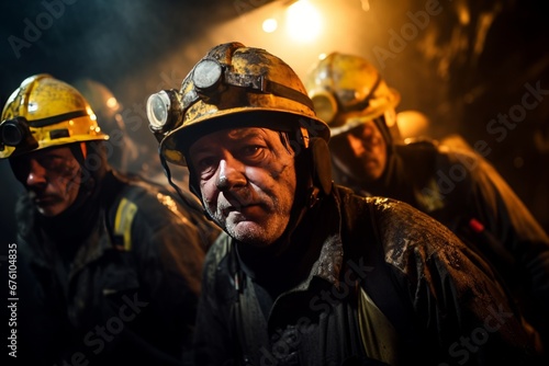 Miners working deep underground.  © Jeff Whyte