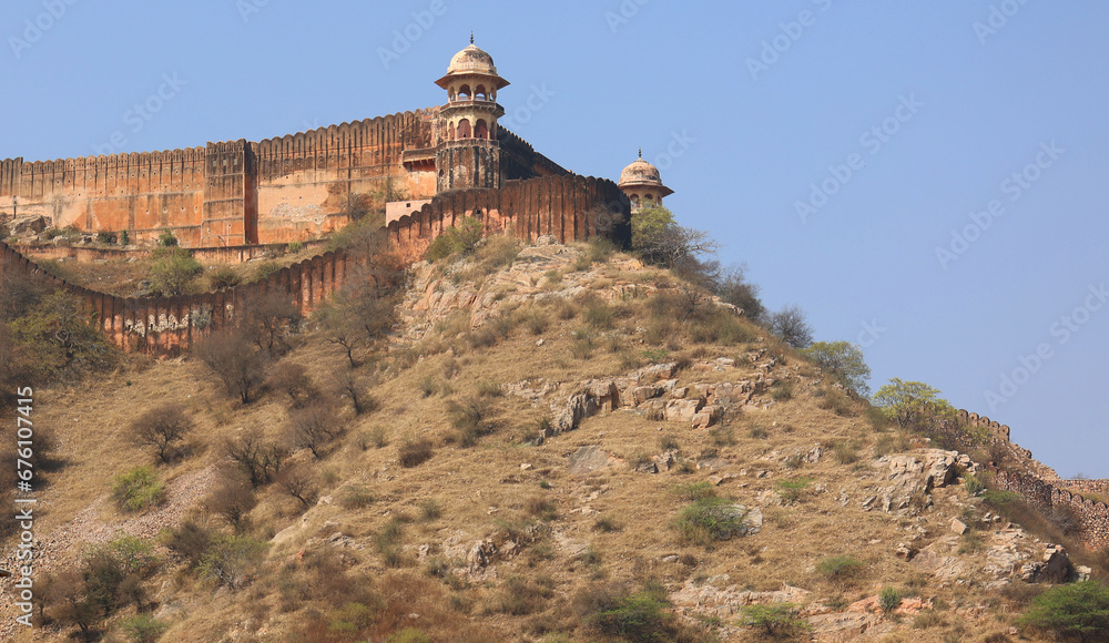 Fototapeta premium Amber fort were founded by ruler Alan Singh Chanda of Chanda dynasty of Meenas