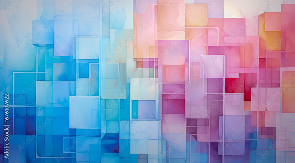 Pastel color rectangle shapes geometric abstract background. Happy blue, teal, turquoise, yellow, purple, pink texture minimalist art for nursery, kindergarten, preschool, kids, children, babies Pastel color rectangle shapes geometric abstract background. Happy blue, teal, turquoise, yellow, purple, pink texture minimalist art for nursery, kindergarten, preschool, kids, children, babies
