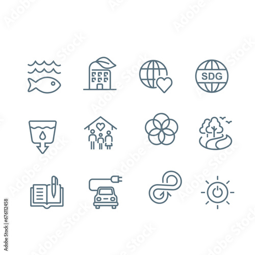 Sustainable Development Goals icons photo
