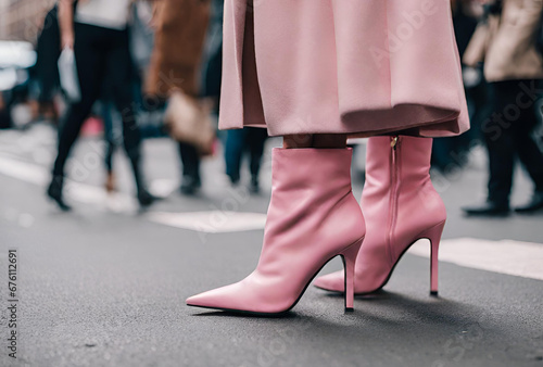 CLOSEUP OF PINK HEELS