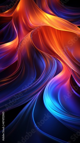 Colorful wallpaper with a purple green and blue Ai generated art
