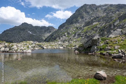 Landscape of Rila Mountain near Kalin peaks, Bulgaria photo