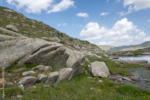 Landscape of Rila Mountain near Kalin peaks, Bulgaria