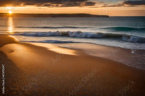 sunset at the beach © zaroosh