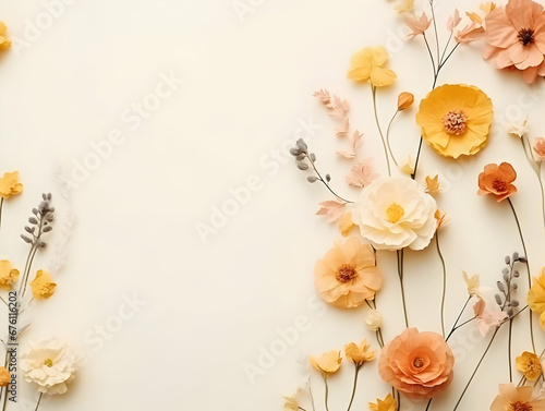 Abstract floral background, floral art abstract wallpaper and background, Floral textured flower, realistic flower background with text writing area  © Akilmazumder