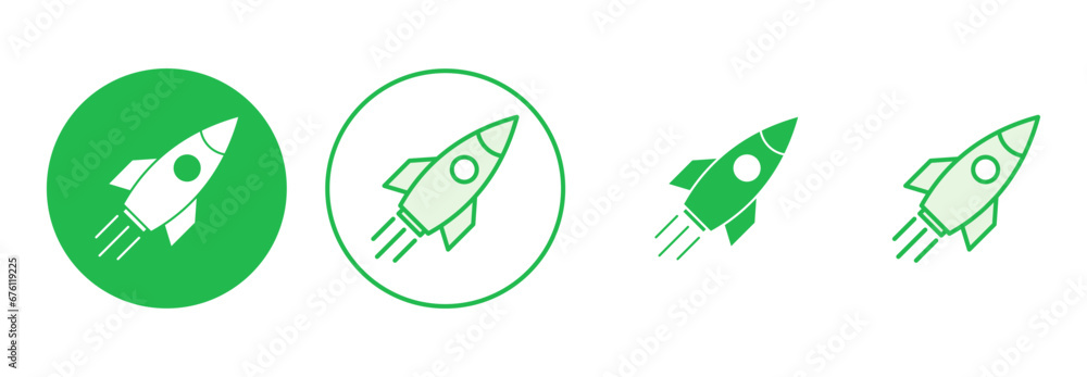 Rocket icon set. Startup icon vector. Rocket icon set. Startup icon vector.