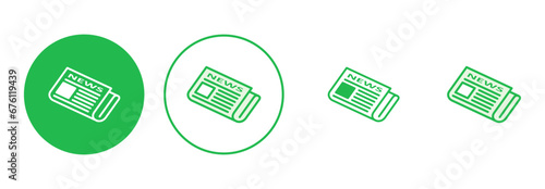 Newspaper icon set. news paper vector sign