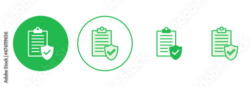 Insurance icon set. insurance symbol vector