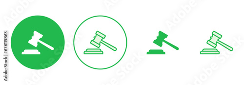 Gavel icon set. judge gavel icon vector. law icon vector. auction hammer