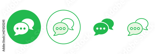 Chat icon set. speech bubble icon. comment icon vector. message. contact us