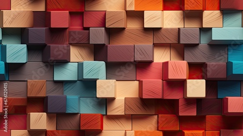 Wallpaper Mural seamless colorful abstract background of squares Torontodigital.ca
