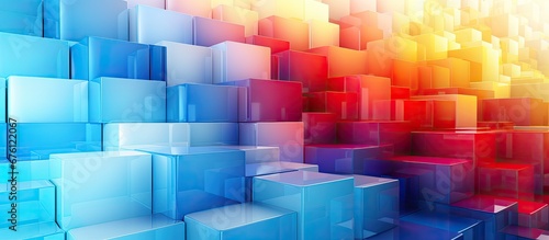 The background of the ai rendering showcased a concept of vibrant and colorful blocks forming a chain in bright white blue red and yellow hues illuminated by the radiant light