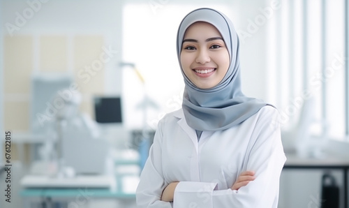 young asian nurse isolated in clinic background