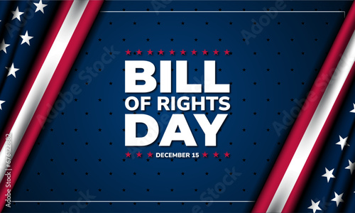 Happy Bill Of Rights Day December 15 Background Vector illustration