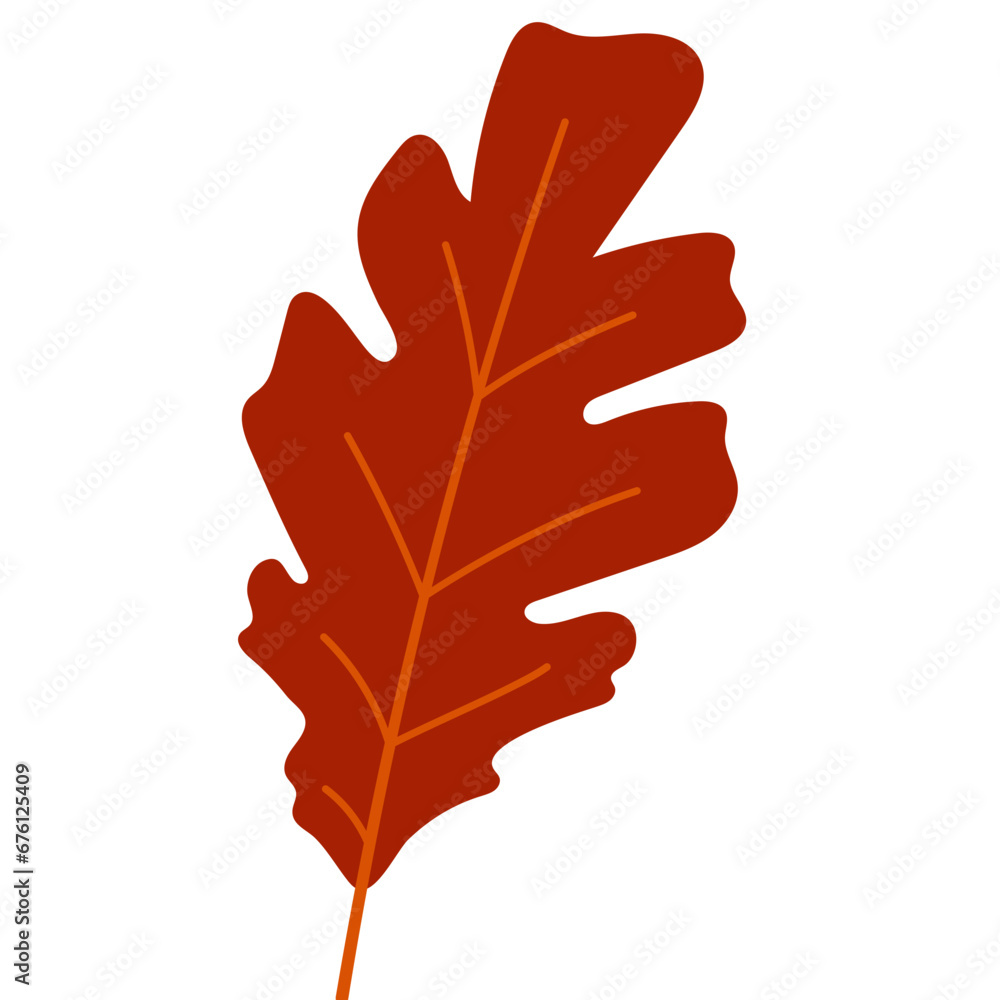 Obraz premium autumn leaf boho organic vector element