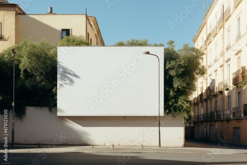 Blank Billboard Mockup on Street Wall