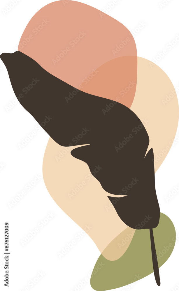 banana leaf boho vector element banana leaf boho vector element