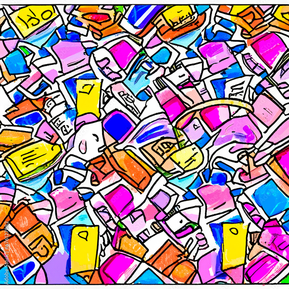Patrón para fondos o recursos gráficos, dibujos coloridos. Patrón para fondos o recursos gráficos, dibujos coloridos.