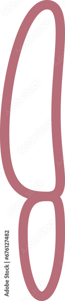 Obraz premium Knife Icon Pink